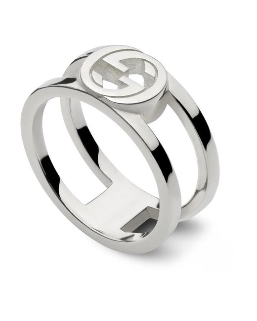 Gucci Metallic Interlocking interlocking g ring aus sterlingsilber_groß 9mm