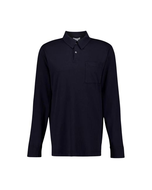 James Perse Klassieke Rugby Polo in het Blue voor heren