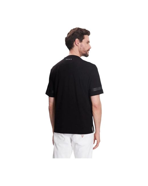 La Martina Schwarzes gummi logo jersey t-shirt in Black für Herren