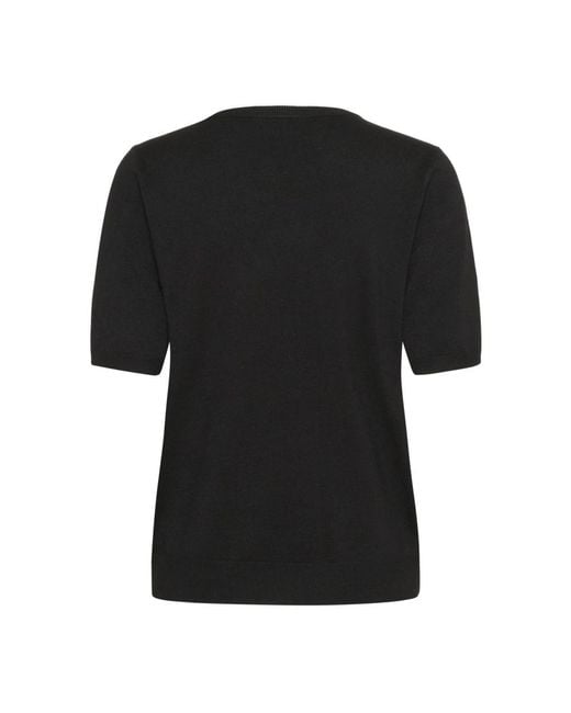 Round-Neck Knitwear Kaffe en coloris Black