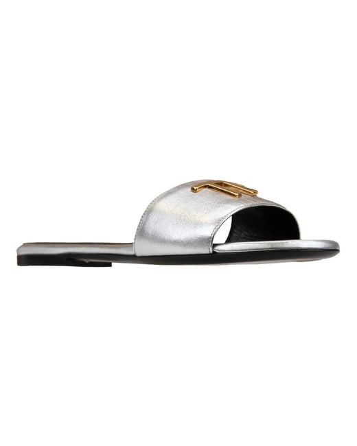 Tom Ford White Sliders