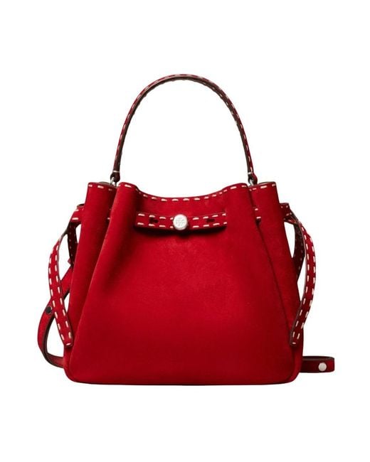 Tory Burch Red Bucket Bags
