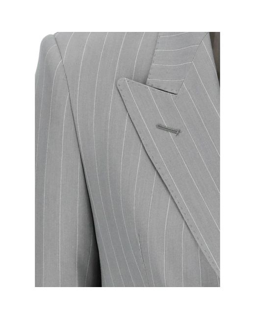 Tagliatore Gray Double Breasted Suits