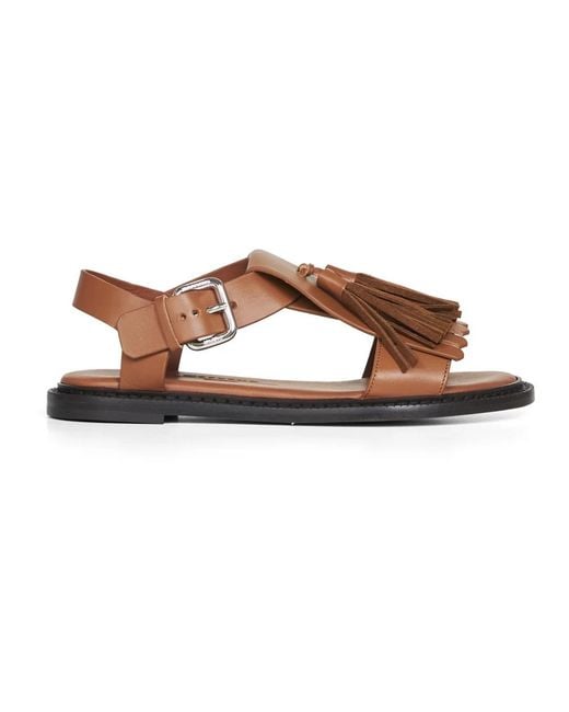 Weekend by Maxmara Brown Flat Sandals