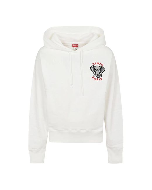 Elephant classic hoodie di KENZO in White
