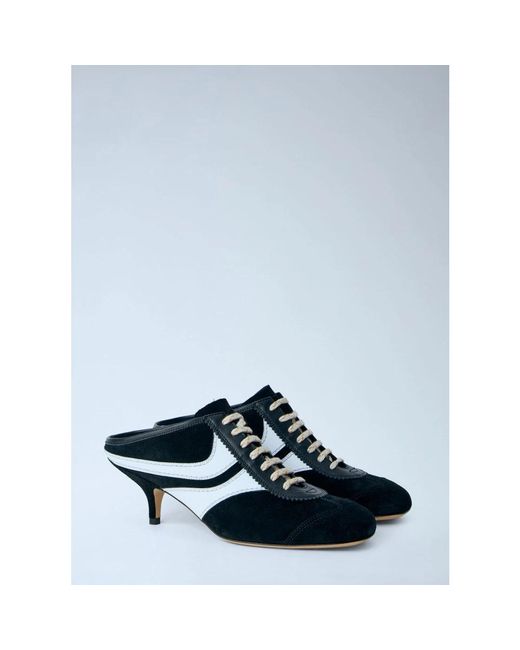 Dries Van Noten Blue Heeled Mules