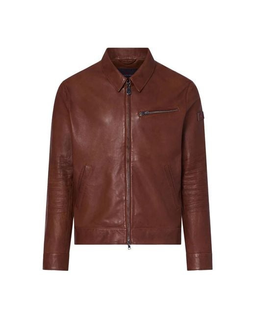 Peuterey Men's Brown Leather Jackets