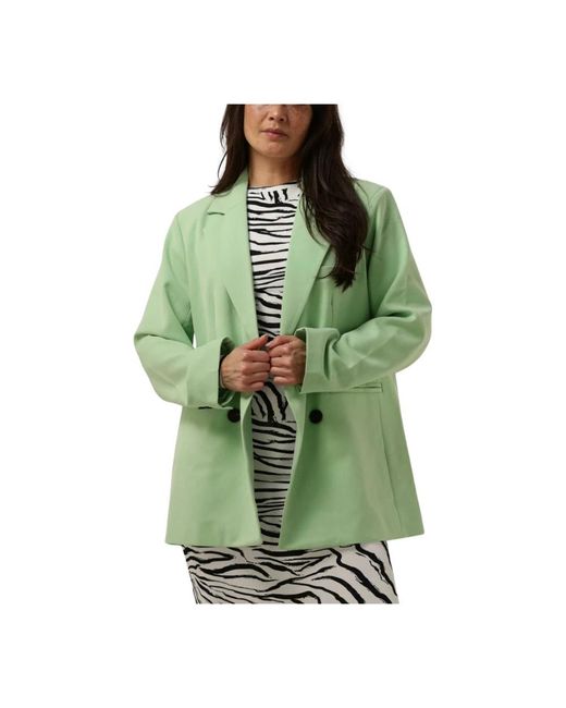 Y.A.S Jassen ,Groen ,Polyester Oversized Blazer in het Green