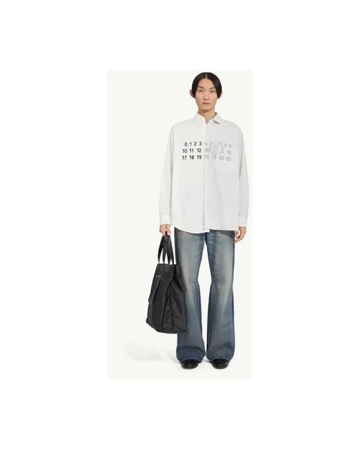 MM6 by Maison Margiela White Casual Shirts for men