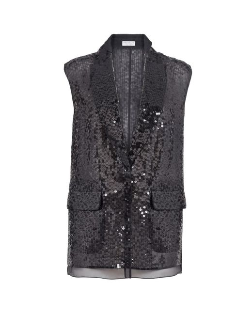 Brunello Cucinelli Gray Waistcoats