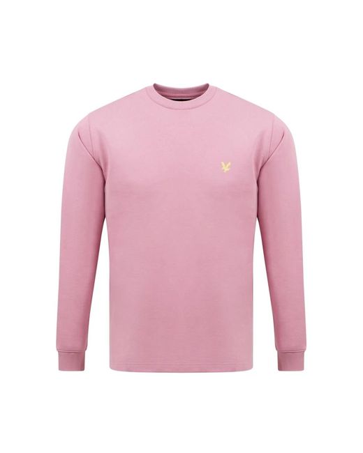 Lyle & Scott Lässiger crewneck sweatshirt für männer in Pink für Herren