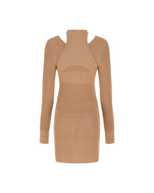 ANDREA ADAMO Brown Knitted Dresses