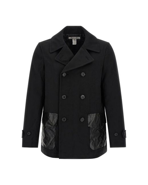 Comme des Garçons Black Double-Breasted Coats for men