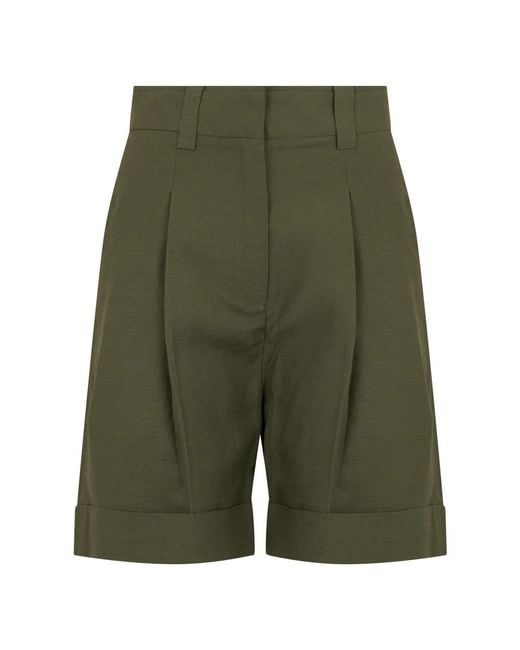 Moorer Green Casual Shorts