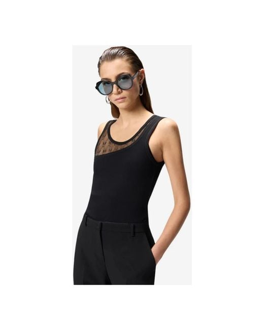 Pinko Black Sleeveless Tops
