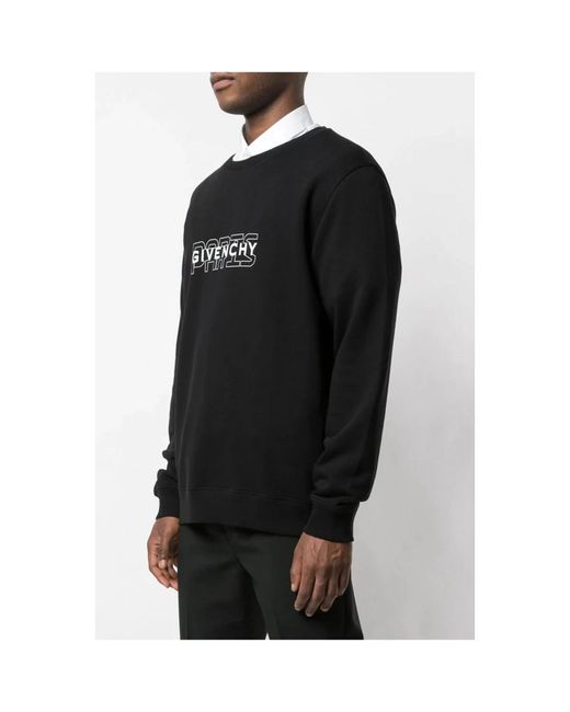 Givenchy Logo sweatshirt - schwarz rundhals langarm in Black für Herren
