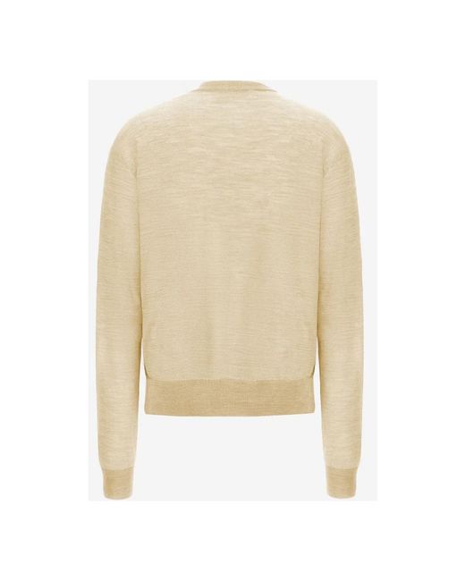 Jil Sander Natural Round-Neck Knitwear