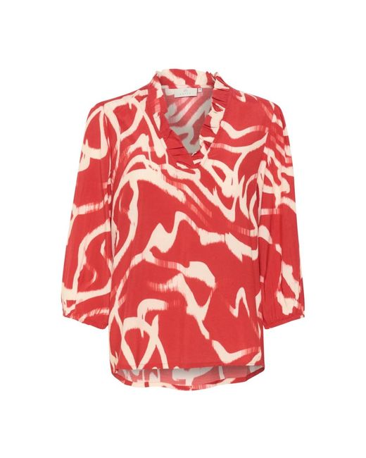 Blouses Kaffe de color Red