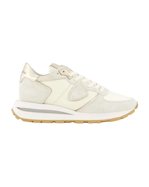 Philippe Model Schoenen ,Leer Tropez Haute Low Sneakers in het White