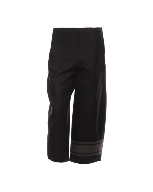 Nine:inthe:morning Black Cropped Trousers for men