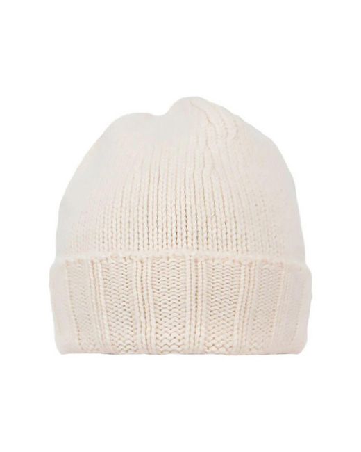 Drumohr Weiße beanie mütze für männer in Natural für Herren