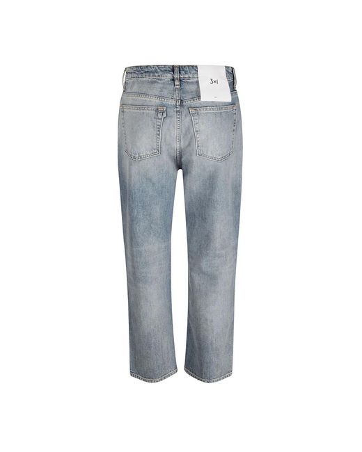 Jeans > cropped jeans 3x1 en coloris Blue