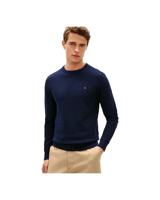 Tommy Hilfiger Blue Round-Neck Knitwear for men