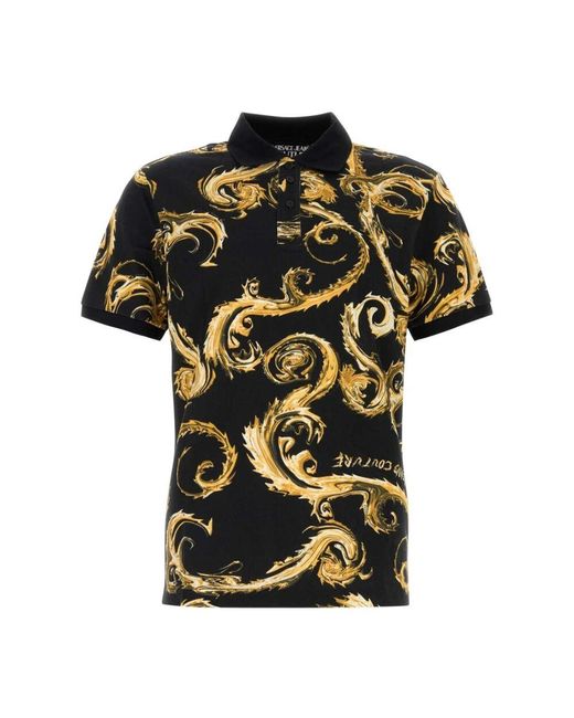 Versace Jeans Couture Black Polo Shirts for men