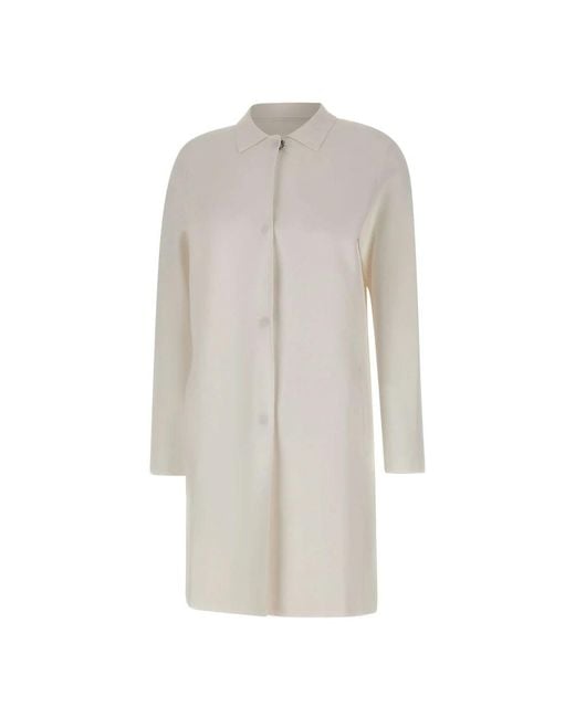 Kangra White Single-Breasted Coats