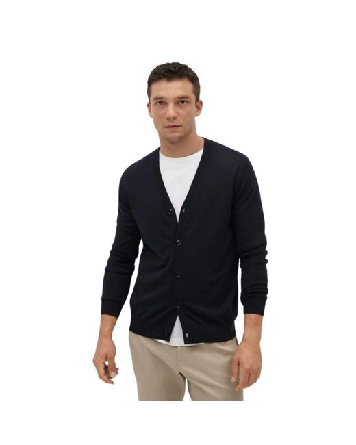 Barba Napoli Button Cardigan in het Blue voor heren