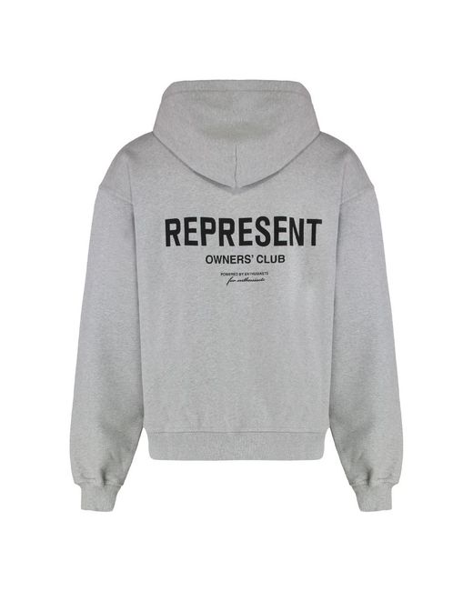 Represent Hoodies & Sweatvesten ,Grijs ,Katoen Owners Club Zip Hoodie in het Gray voor heren
