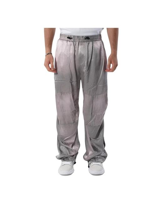 DIESEL Gray Wide Trousers for men