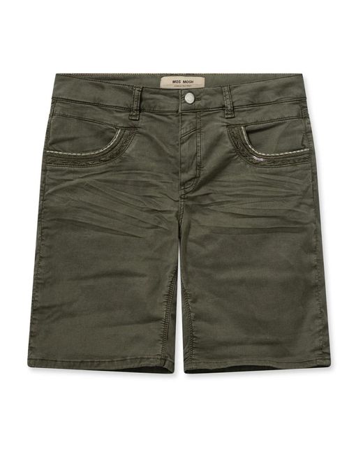 Mos Mosh Green Casual Shorts