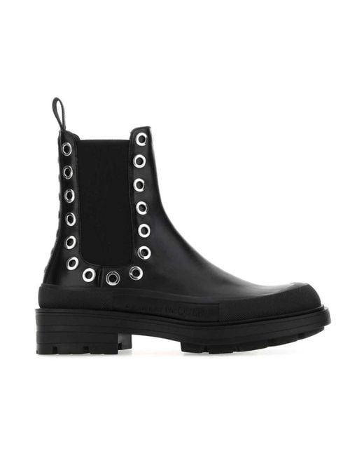 McQueen Stack Chelsea Boot in Black für Herren