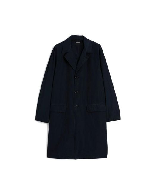 Aspesi Blue Single-Breasted Coats for men