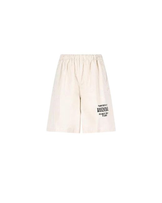 Balenciaga Ultra-feine baumwoll-serge shorts in Weiß für Herren | Lyst DE