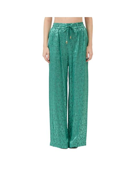 Just Cavalli Green Straight Trousers