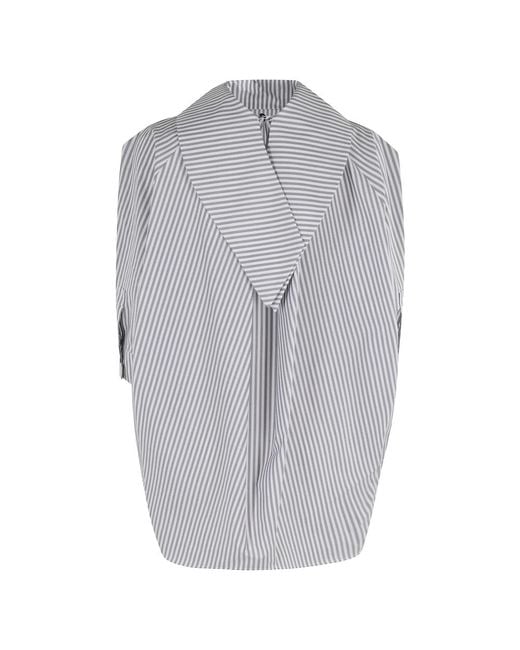 Marni Gestreept Oversized Shirt Blauw Wit in het Gray