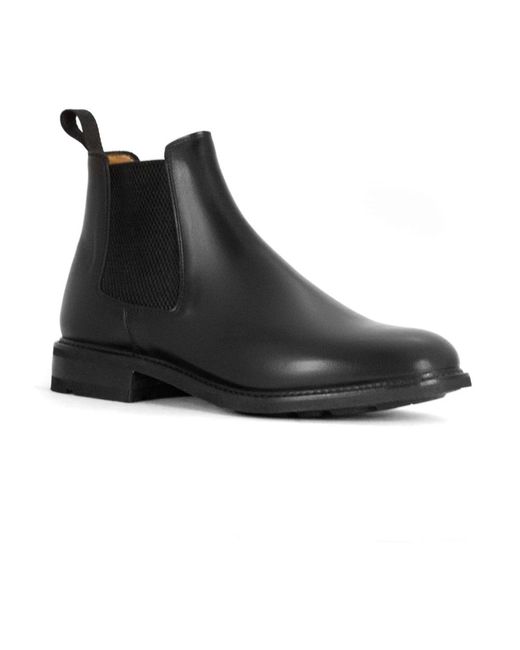 BERWICK  1707 Black Chelsea Boots for men