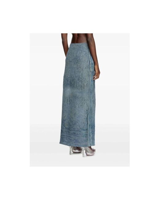 DIESEL Blue Ocean Distressed High-Waisted Rock