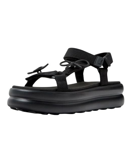 Camper Black Flache Sandale