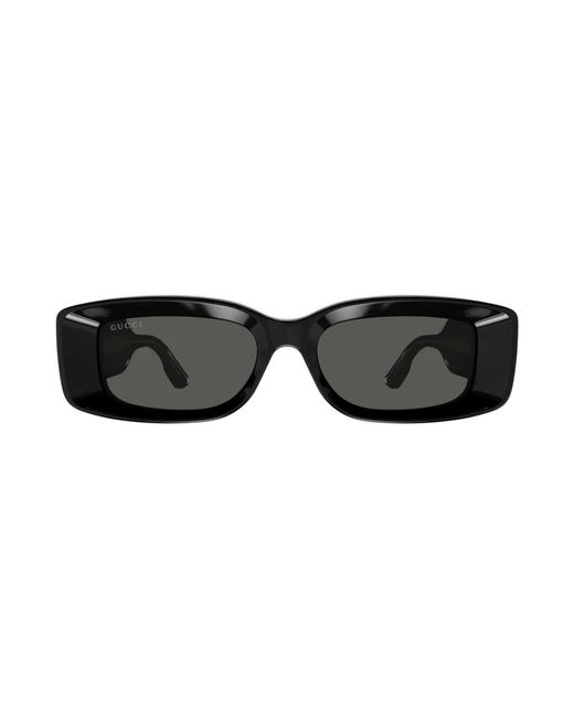 Gucci Black Rectangle Sunglasses