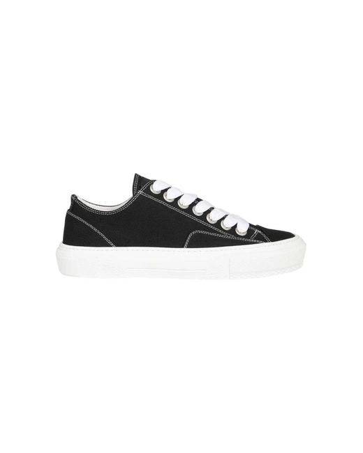 MSGM Black Polyester Gummisohle Leinwand Sneakers