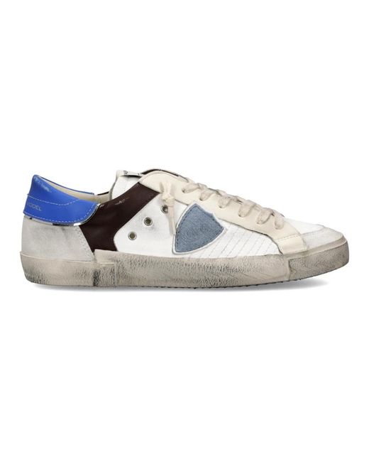 Philippe Model Schoenen ,Veelkleurig ,Katoen Sneakers Prsx Tennis in het White voor heren
