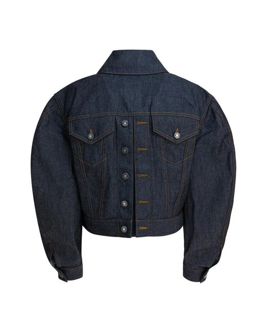 Givenchy Jassen ,Blauw ,Denim Back-To-Front Cocoon Jacket in het Blue