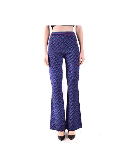 Diane von Furstenberg Blue Wide Trousers