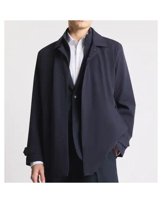 Fay Blue Single-Breasted Coats for men