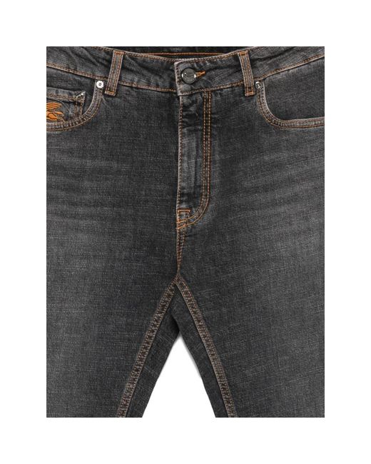 Etro Gray Slim-Fit Jeans for men