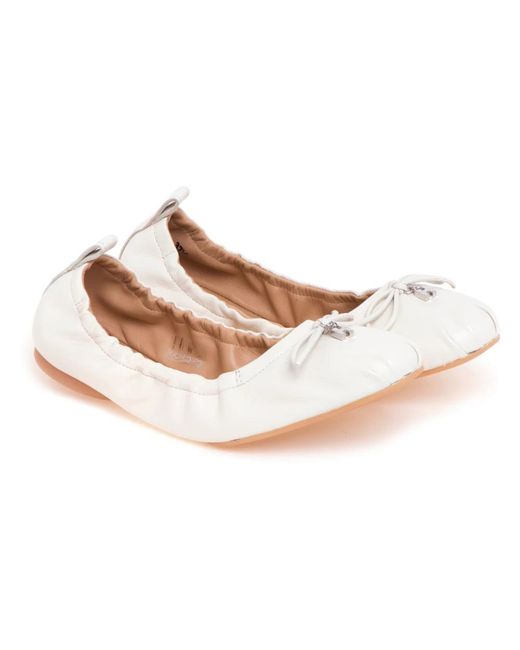 Hogan White Ballerina Shoes