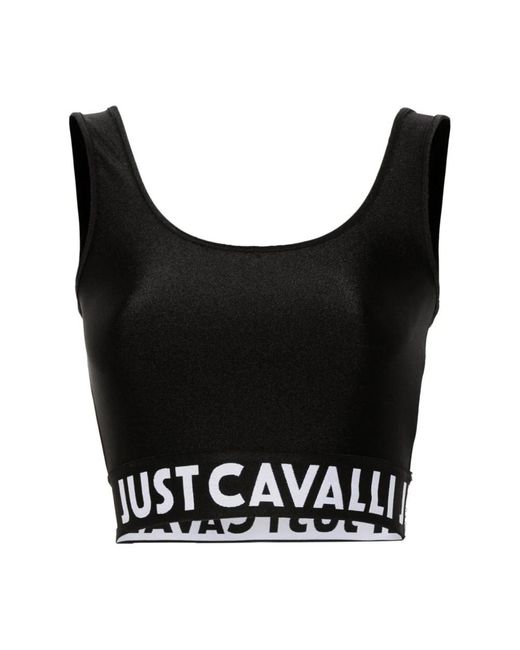 Just Cavalli Black Sleeveless Tops